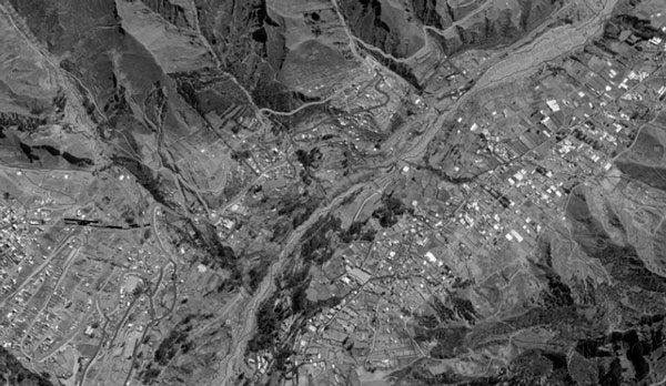 Imágen Satelital Crecimiento Mancha Urbana distrito Hampaturi