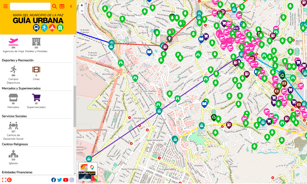 GuÍa Urbana Mapa Del Municipio De La Paz